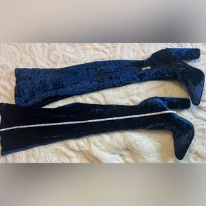 Cape Robbin Blue Over the Knee Boots